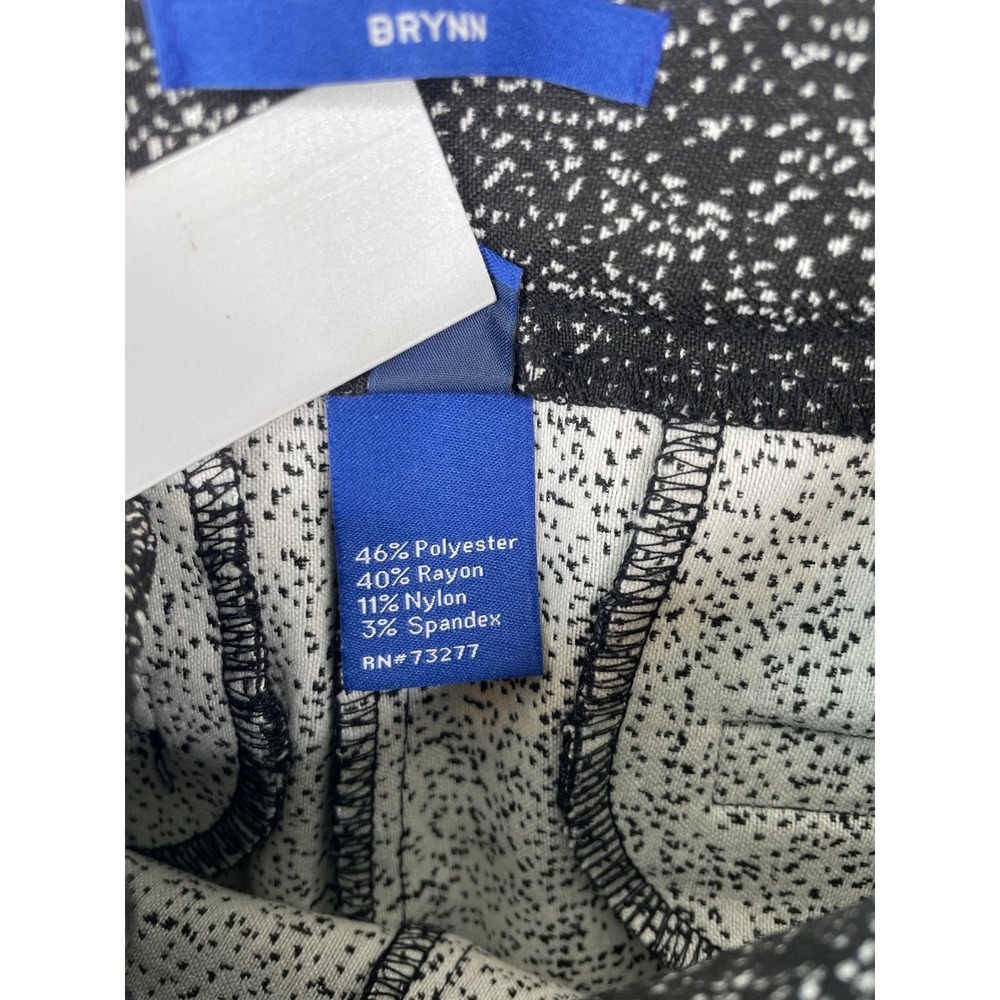 Apt 9 Brynn Women Salt and Pepper Textured Pull On Ankle Pant Size 8 Black White - Picture 9 of 9